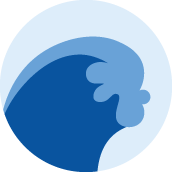 A tsunami wave